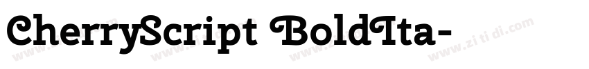 CherryScript BoldIta字体转换